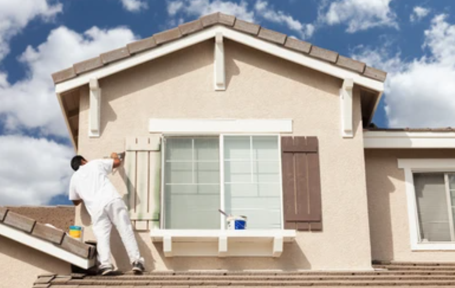 Enhancing curb appeal, house exterior trim painting